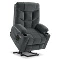 thumbnail image 6 of MCombo Large Power Lift Recliner Chair with Extended Footrest for 5'7"-6'2" Elderly People, Fabric, Dark Grey, 6 of 8