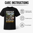 thumbnail image 2 of Funny Alligator Encounter Graphic T-Shirt, Unisex Classic Fit Tee, 2 of 9