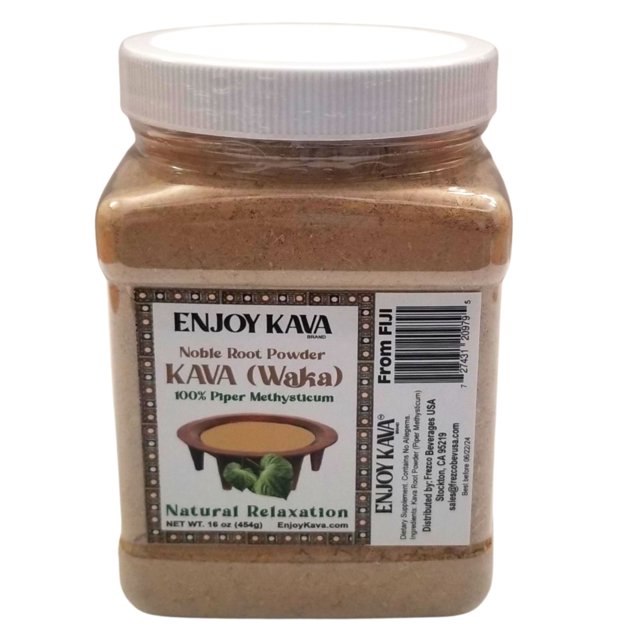 Enjoy Kava™ Noble KAVA Root Powder (1 LB/16 Oz JAR) All Natural Stress