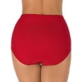 thumbnail image 3 of Innerwin Ladies Swimsuit Solid Color Beachwear Tummy Control Breathable Swimwear Elastic Waist Summer Holiday Bright Red S, 3 of 5