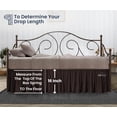 thumbnail image 5 of SGI Bedding Day Bed Skirt | Twin 16" Inch Drop, Ruffled Microfiber Bed Skirt | Fade Resistant, Wrinkle Free, Anti-static, Decorative, Extra Storage Space, Clutter-Free | Chocolate, 5 of 8
