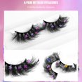 thumbnail image 3 of Farfi 1 par de pestañas postizas buena ductilidad pelos extensibles impermeables naturales desordenadas pestañas postizas herramienta de maquillaje para mujeres, 3 of 5