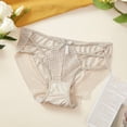 thumbnail image 2 of VONCOS Womens Plus Size Lace Underwear, Nylon Spandex Stretch Briefs, Mid Rise Breathable Panties, Soft Gray,Size XL, 2 of 3