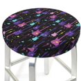 thumbnail image 3 of Balery Colorful Guitar Fundas de asiento para taburete de bar redondo de tela de terciopelo ajustables que protegen de arañazos y manchas para sillas de 14 a 17 pulgadas.-12 inch, 3 of 7