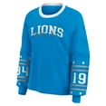thumbnail image 2 of Women's WEAR by Erin Andrews Blue Detroit Lions Plus Size Sport Long-Sleeve T-Shirt, 2 of 5