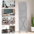 thumbnail image 6 of 67”H Wood Room Divider Screen with 4 Panels,Dual-hingers Folding Privacy Screens,Room Divider for Room Separation,Grey, 6 of 6