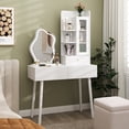 thumbnail image 3 of Vanity Desk with Mirror and Lights, Makeup Vanity Mirror with Lights,Dressing Table  with 3 Drawers, 3 of 13