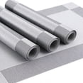 thumbnail image 2 of Ht Viik Placemats Set of 5 Vinyl/Plastic Woven Place Mats for Kitchen Table Indoor/Outdoor Washable Placemat Wipeable Dining Table Mats, 2 of 7