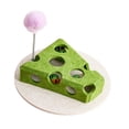 thumbnail image 1 of Juguete de queso para gatos, bola de campana, caja de entretenimiento, juguete interactivo creativo estable, queso para gatos para el hogar, regalo Verde, 1 of 10