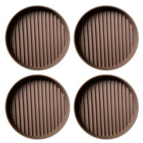 Non-Slip Furniture Caster Cups 2X2 Inch Round, 4-Piece Rubber Anti-Slide Pads For Hardwood Floors, Floor Protection For Chairs Beds And Couches