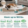thumbnail image 4 of FurHaven Pet Dog Bed | Orthopedic Ultra Plush Luxe Lounger Pet Bed for Dogs & Cats, Cream, Giant, 4 of 10