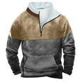 thumbnail image 2 of S-5XL Sweatshirts for Men Big and Tall with Zipper and Pocket Plus Size Pullover Fleece Lined Long Sleeve Warm Stand Collared Sweatshirt, 2 of 3