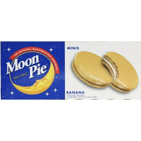 Moon Pies Bulk 72 Individually Wrapped Moon Pie 12 Boxes 6 Each Box (Banana)