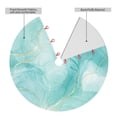 thumbnail image 4 of Kll 30" Christmas Tree Skirt Blue Marble Xmas Tree Skirts Mat For New Year Xmas Holiday Party Indoor Outdoor Home Decoration, 4 of 9