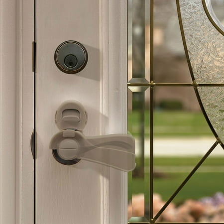 KidCo Door Lever Handle Lock for Child Safety, Clear, Plastic