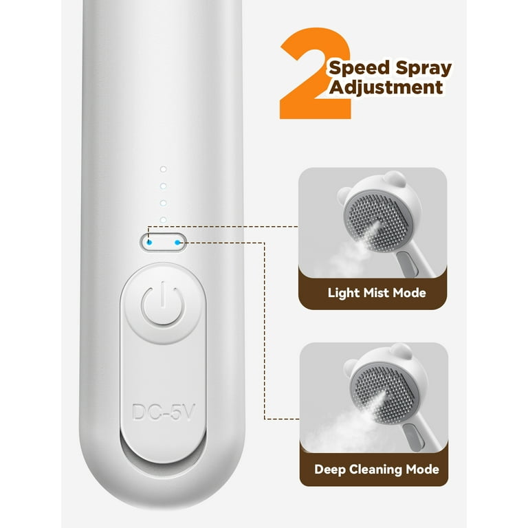 Feelneedy 3 in 1 Cat Steam Brush, Self-Cleaning Grooming Tool photo 6
