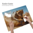 thumbnail image 2 of 500-Piece Wooden Jigsaw Puzzle for Adults & Families - Cheetah Running Sand Desert , Fun & Educational Brain-Teasing Game, Artistic Home Decor, 2 of 7