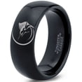 thumbnail image 1 of Tungsten Marlin Marlins Sea Animal Creature Fish Band Ring 8mm Men Women Comfort Fit Black Dome Polished, 1 of 4