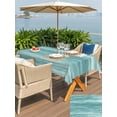 thumbnail image 4 of Outdoor Tablecloth with Umbrella Hole and Zipper, Duck Green Rectangle Table Cloth 60x120 Inch Waterproof Tablecloth, Vintage Modern Abstract Art Ombre Picnic Table Cover for Patio Camping, 4 of 7
