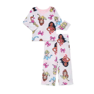 Disney Princess Toddler Girls Microfleece Pajama Top and Pants Set, 2-Piece, Sizes 12M-5T