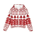 thumbnail image 4 of Children's Fashion Christmas Printed Long Sleeved Hooded Sweatshirt, Girls' Hoodie Jacket, 4 of 6
