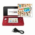 thumbnail image 1 of Nintendo 3DS Game Console with Tomodachi Life, Metallic Red (Refurbished), 1 of 5