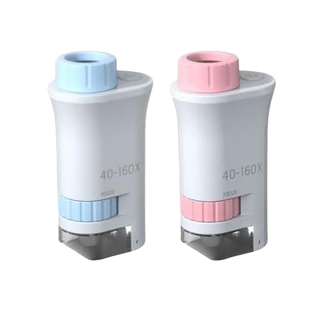 Microscopio Portátil De Bolsillo Con Luz LED – Aumento 60x A 120x, Conecta A Tu Móvil Para Grabar Y Ver En Tiempo Real, Regalo Científico Para Niños Y Aficionados