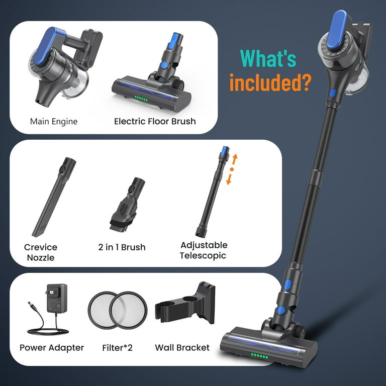 VACFORE Vacuum Cleaner, 6 in 1 Powerful Suction Cordless