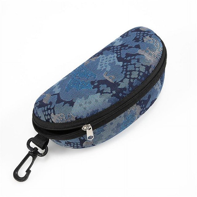 Estuche rígido para gafas de sol al aire libre, estuche portátil para gafas, estuche con cremallera y gancho para mujeres y hombres deportivos
