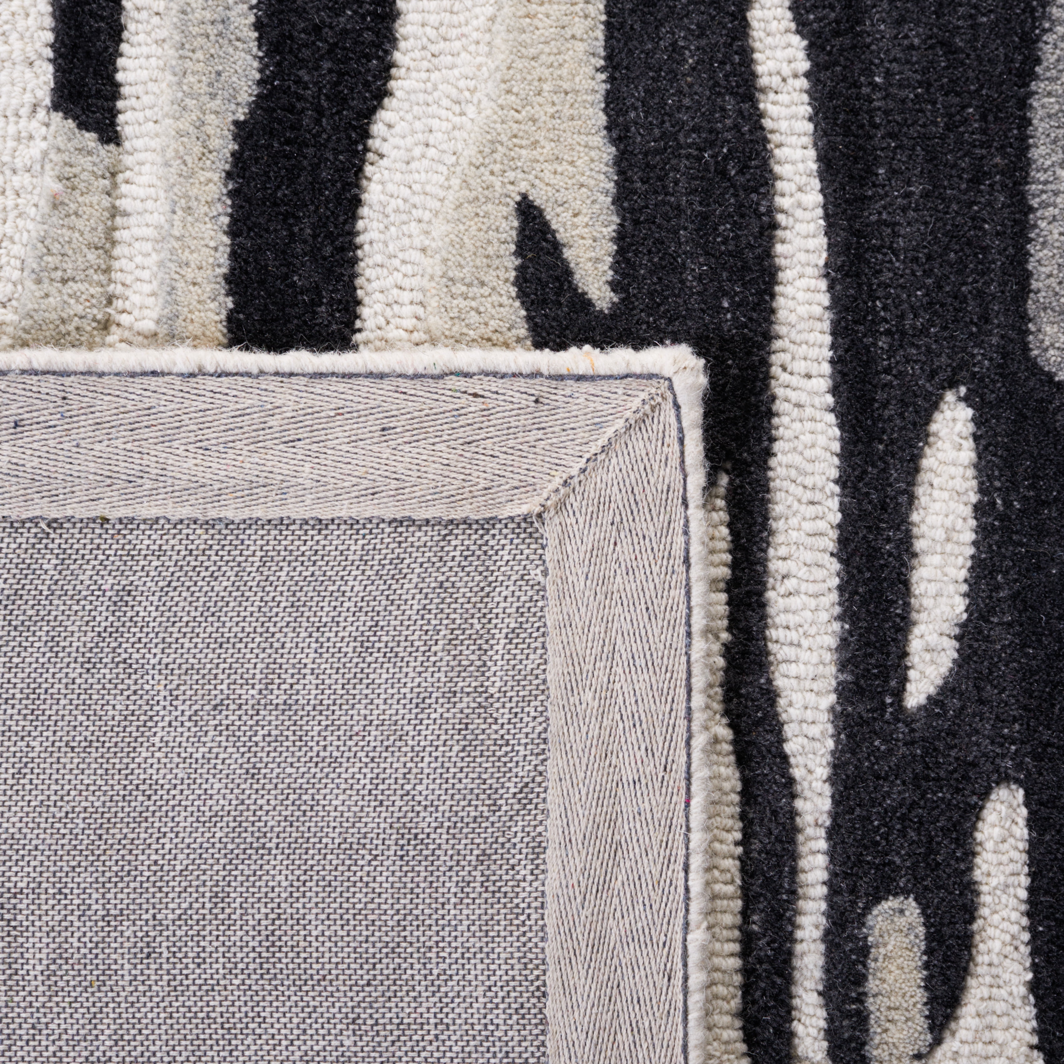 SAFAVIEH Rodeo Drive Jesper Abstract Area Rug, Ivory/Black, 6' x 6' Square