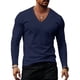 thumbnail image 1 of Ceisia Men's Slim-Fit Long-Sleeve V-Neck T-Shirt Multi-Solid for Summer Casual Gift, 1 of 6