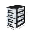 thumbnail image 3 of Contenedores de almacenamiento Lemononstore Gabinete de almacenamiento de cuatro capas Armario de plástico con cajón Organizador de almacenamiento portátil multifunción Muebles Organizadores y, 3 of 7