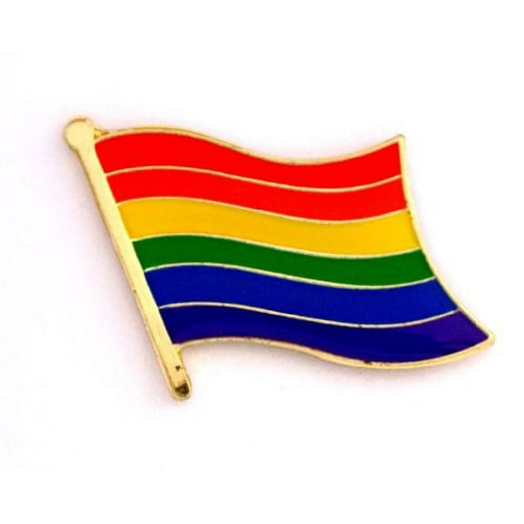 Wholesale Lot of 12 Gay & Lesbian Pride Rainbow Flag Lapel Hat Pins PPM6043R