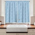 thumbnail image 2 of Ambesonne Paw Print Kitchen Curtains, Pet Foot Marks on Blue, 55"x45", Sky Blue and White, 2 of 3