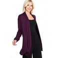 thumbnail image 2 of MOA COLLECTION Women's Solid Casual Lightweight Long Sleeve Loose Fit Knit Sweater Cardigan, 2 of 5