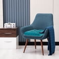 thumbnail image 4 of Naiovety Almohadillas de pana para silla de forma cuadrada, cojín de asiento y cálido de Color sólido, alfombrilla de almohada de Decoración del hogar Lago azul, 4 of 6