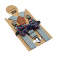 thumbnail image 4 of Conjunto de tirantes y pajarita para niños. Accesorios de ropa. Tirantes elásticos con 3 clips para fiestas de cumpleaños, grupos de uso Gris claro, 4 of 8