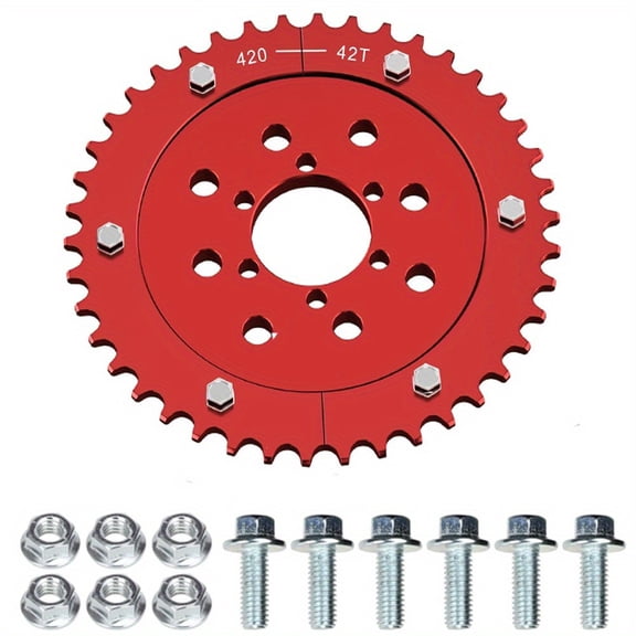 Mini Bike Split Sprocket & 420 Chain 42T Compatible with Colema* CT200U BT200X CT200U-EX Baja Warrior Massimo MB165 MB200 Predator 212 196cc 5.5hp 6.5hp Minibike Go Kart Parts