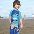 thumbnail image 5 of Kids Swimsuits Toddler Baby Boys Dinosaur Crocodile Prints One Piece Swimsuit with Swim Cap Quick Dry Surf Suit Upf 50+ Bathing Suits for Teens Sky Blue 4 Years-5 Years, 5 of 7