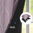 thumbnail image 3 of Ombre Purple Wavy Line Blackout Curtains,2 Panels,63 Inch Length,Room Darking Thermal Insulated Window Drapes for Bedroom, 3 of 8