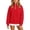 Red, variant on Boys And Girls Quarter Zip Stand Collar Sweatshirt,Kids Autumn Winter Casual Windproof Warm Long Sleeve Sweatshirts