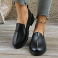 thumbnail image 7 of Xfvqtps Womens Loafer Shoes Crack Leather Closed Pointy Toe Thick Sole Slip on Shoes Black, 7 of 7