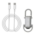 thumbnail image 4 of Linterna LED con llavero, linterna de bolsillo, ligera, impermeable, recargable por USB, fácil de colgar para ciclismo, reparaciones en el hogar, Plata, 4 of 8