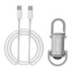 thumbnail image 4 of Linterna LED con llavero, linterna de bolsillo, ligera, impermeable, recargable por USB, fácil de colgar para ciclismo, reparaciones en el hogar, Plata, 4 of 8