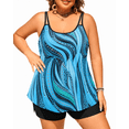 thumbnail image 2 of Plus Size Tankini Swimsuits for Women Tummy Control Bathing Suit with Boyshorts Two Piece Modest Swimwear Full Coverage, 2 of 8