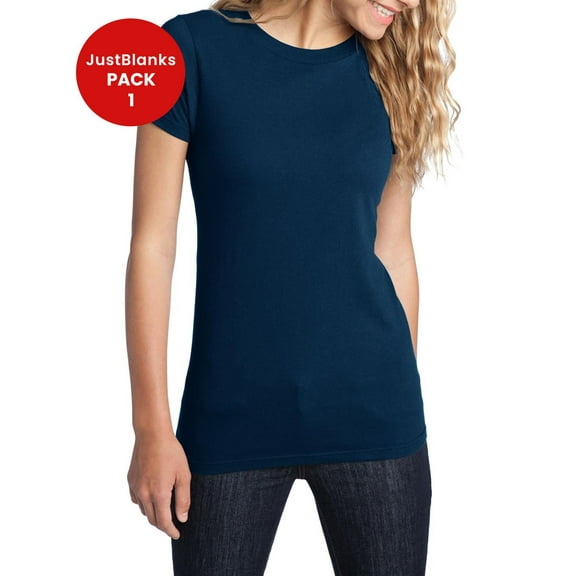 JustBlanks Womens Fitted Concert Soft Cotton Stylish Slim Fit T Shirt