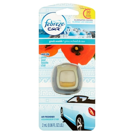 Febreze Car Vent Clips Greek Seaside Air Freshener, 0.06 fl oz