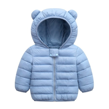 

Girls Winter Coat Toddler Boys Girls Winter Long Sleeve Solid Coat Bear Ears Hooded Jacket Thicken Windproof Zipper Warm Outwear Girls Outerwear Jackets(Size:12-18 Months)