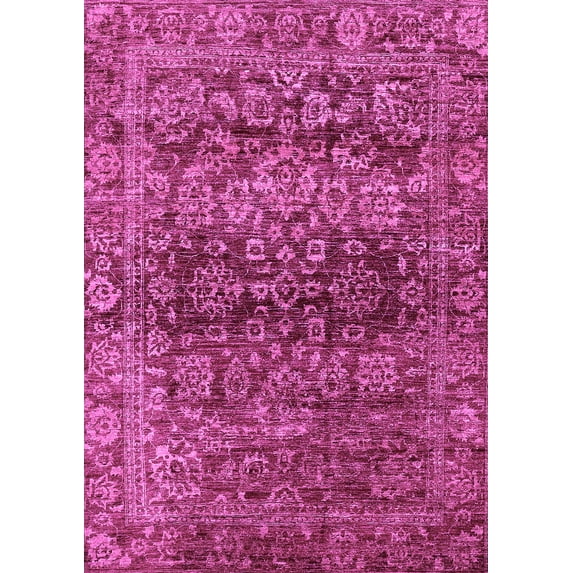 Ahgly Company Indoor Rectangle Oriental Purple Traditional Area Rugs, 2' x 4'