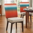 thumbnail image 3 of Bohemian Gradient Red Dining Chair Back Cover Only, Modern Minimalist Red Blue Ocean Beach Set of 6 Chair Back Covers, Removable Washable for Dining Room, Banquet & Holiday Decoration, 3 of 9